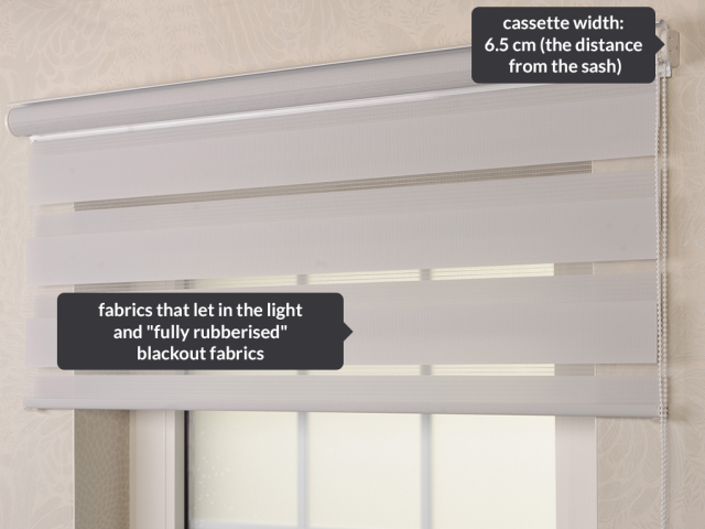 Ceiling-/wall-mounted D/N blinds – MGS