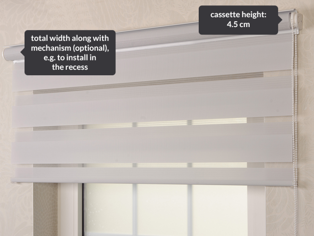 Ceiling-/wall-mounted D/N blinds – MGS